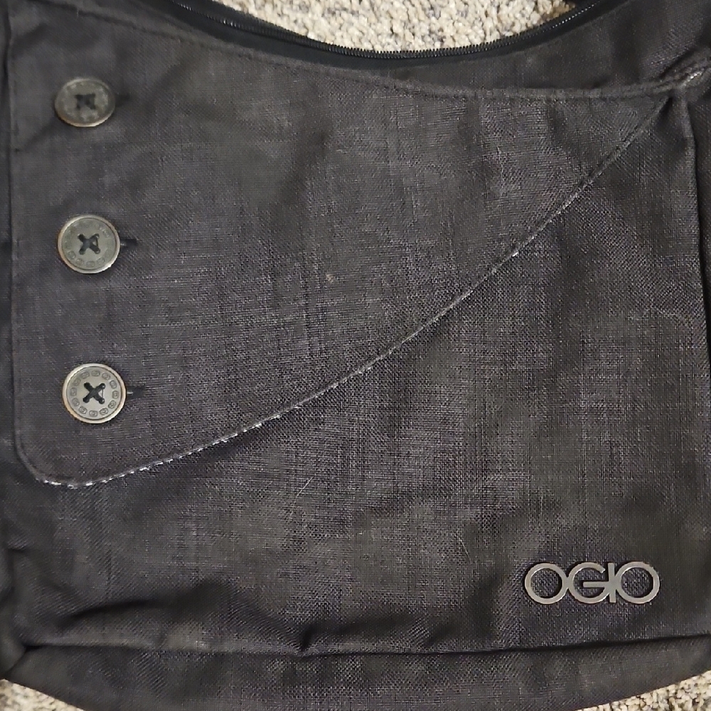 OGIO Charcoal Crossbody Bag with Button Accents